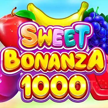 Sweet Bonanza 1000 online game logo by Pragmatic Play on casinomonster.be