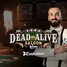 Dead or Alive: Saloon logo by Evolution at Monster Casino