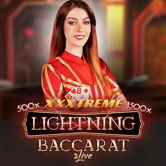 Lightning Baccarat logo – Live Dealer by Evolution at Monster Casino