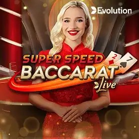 Super Speed Baccarat slot icon by Evolution, available at Monster Casino